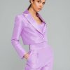 Casacos Elsa Barreto | Smoking Cropped Blazer Lilas