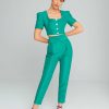 Camisas E Blusas Elsa Barreto | Blusa Com Botoes Verde